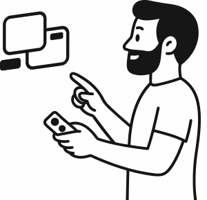 man pointing to a presentation