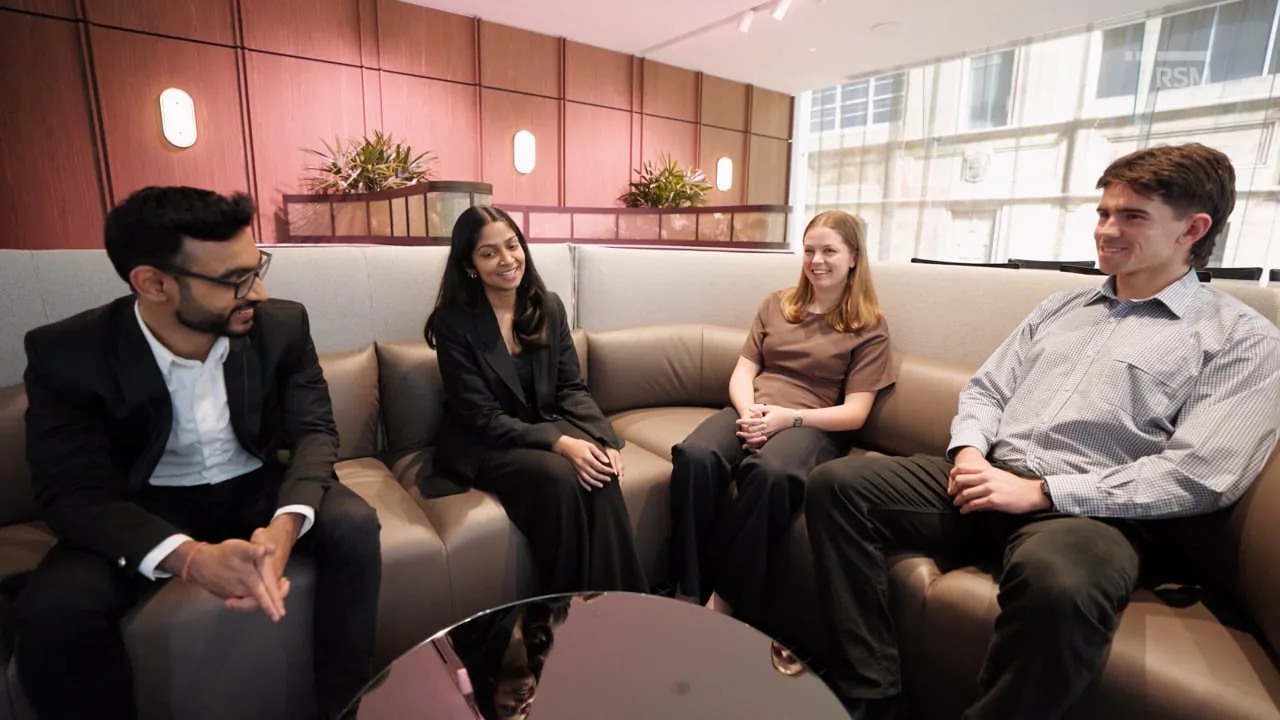 RSM team filmed in the office