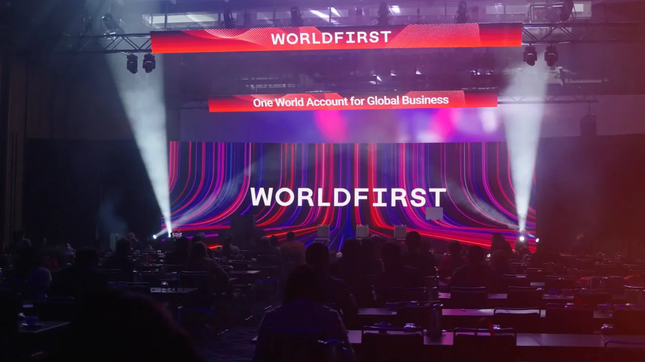 WorldFirst event on stage